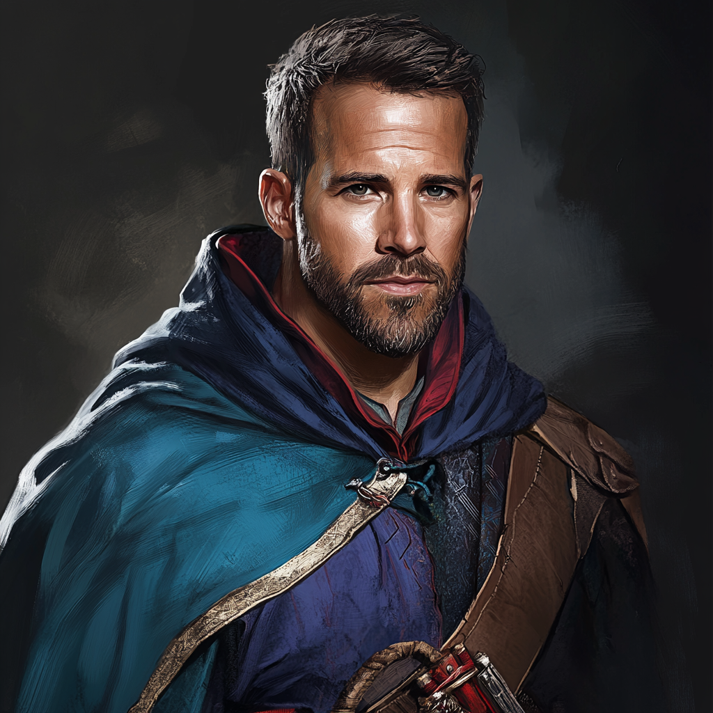 Ryan Reynolds portraying a humble monk in Dungeons and Dragons.