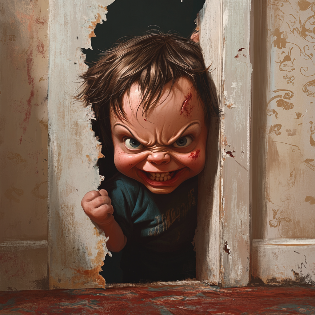 Sinister baby-like Jack Torrence from The Shining.