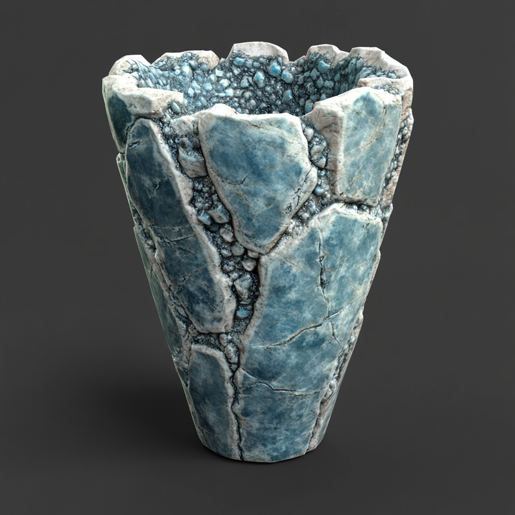 Stone resembling ancient chalice in Dungeons and Dragons style.