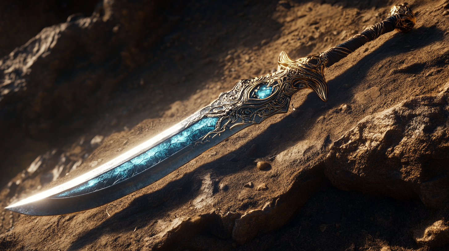 Vivid 4k fantasy weapon for D&D loot.