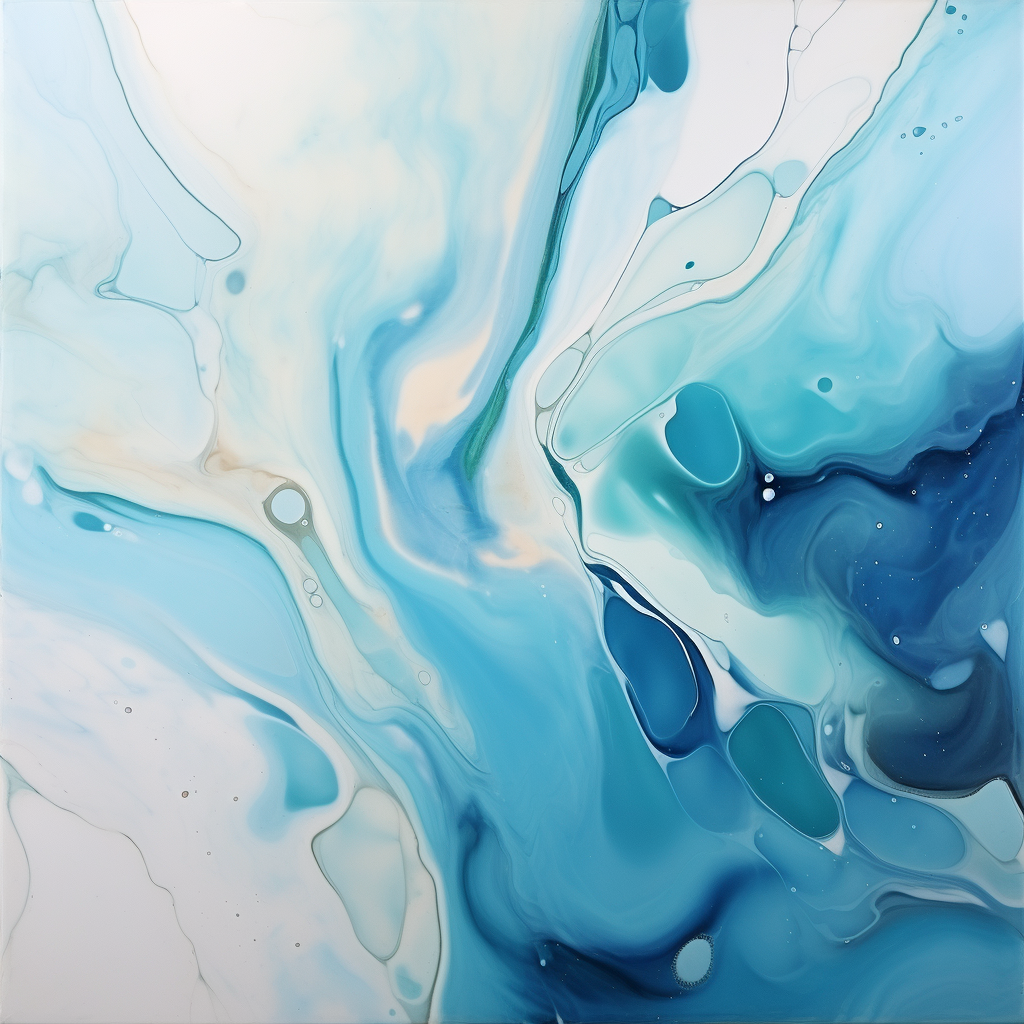 Abstract marmol painting with sea inspiration