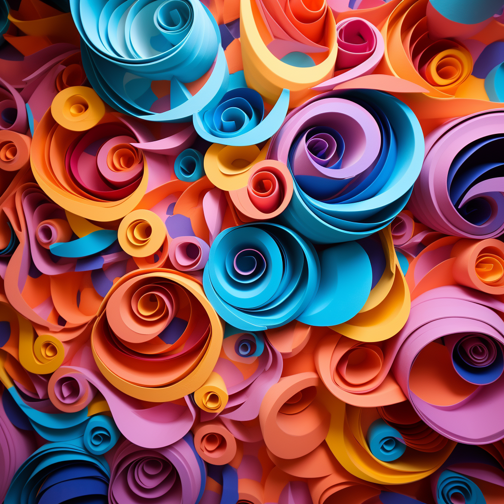 Abstract background crafted cheerful paper detail