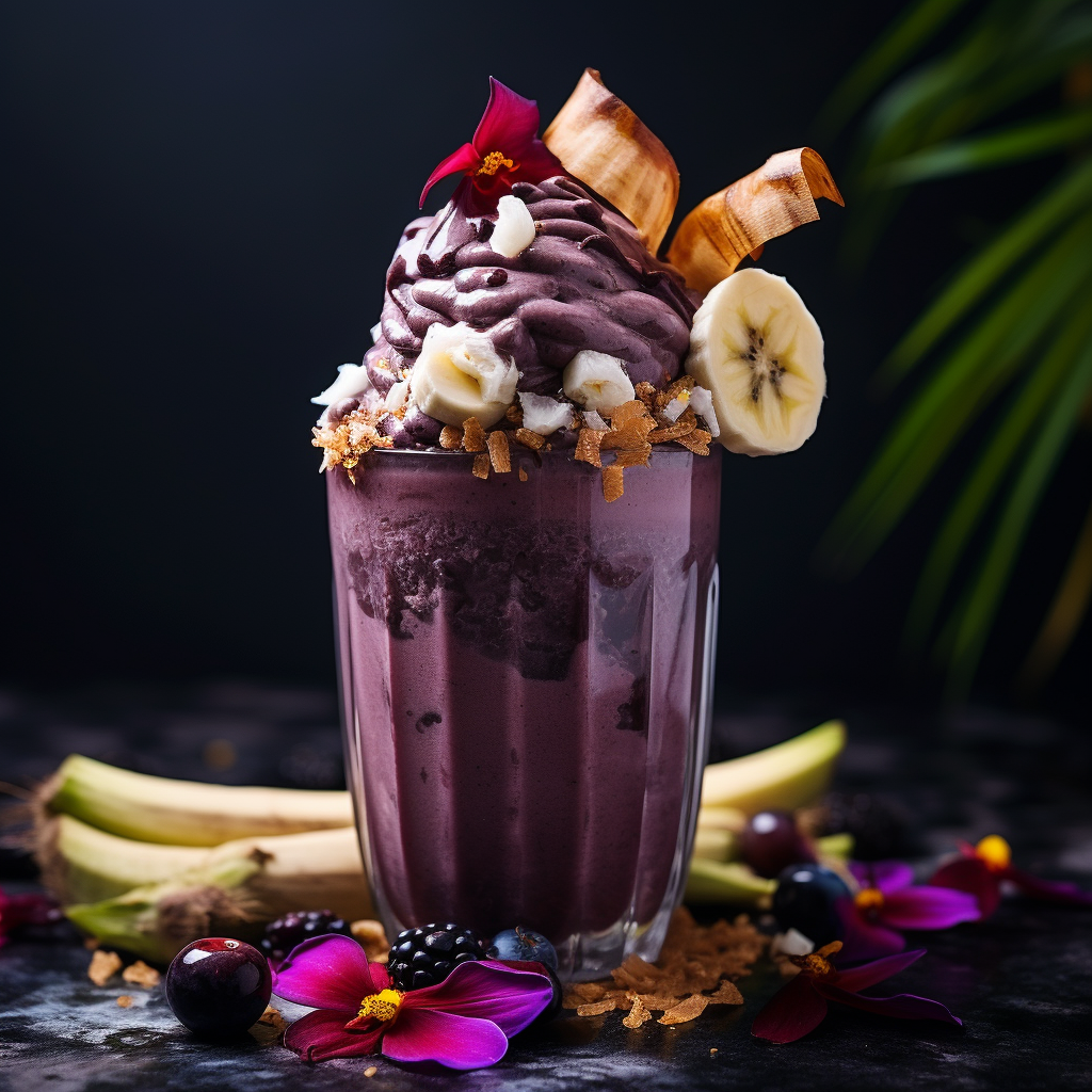 Acai shake, decadent and fresh