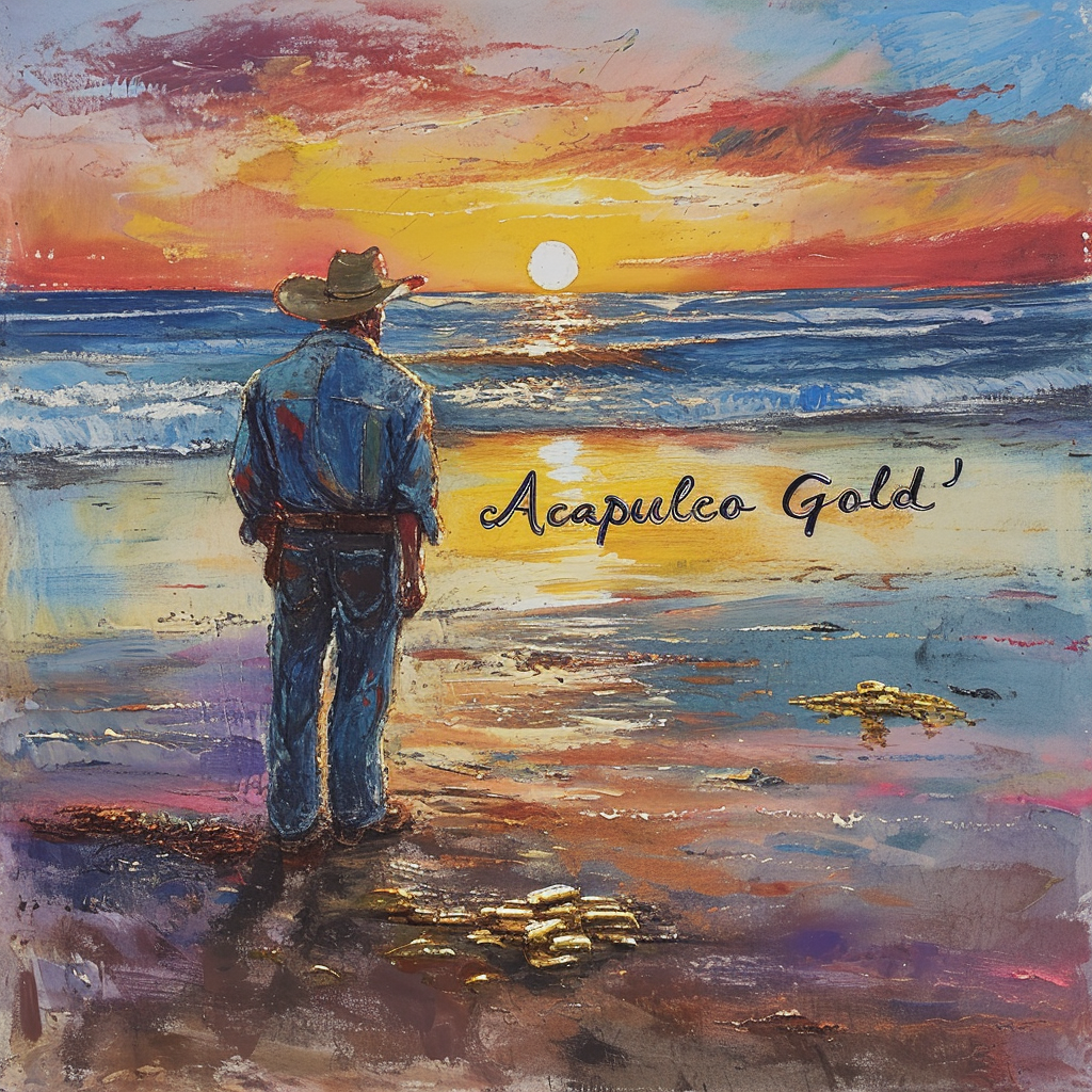 Acapulco Gold Cowboy Beach Painting