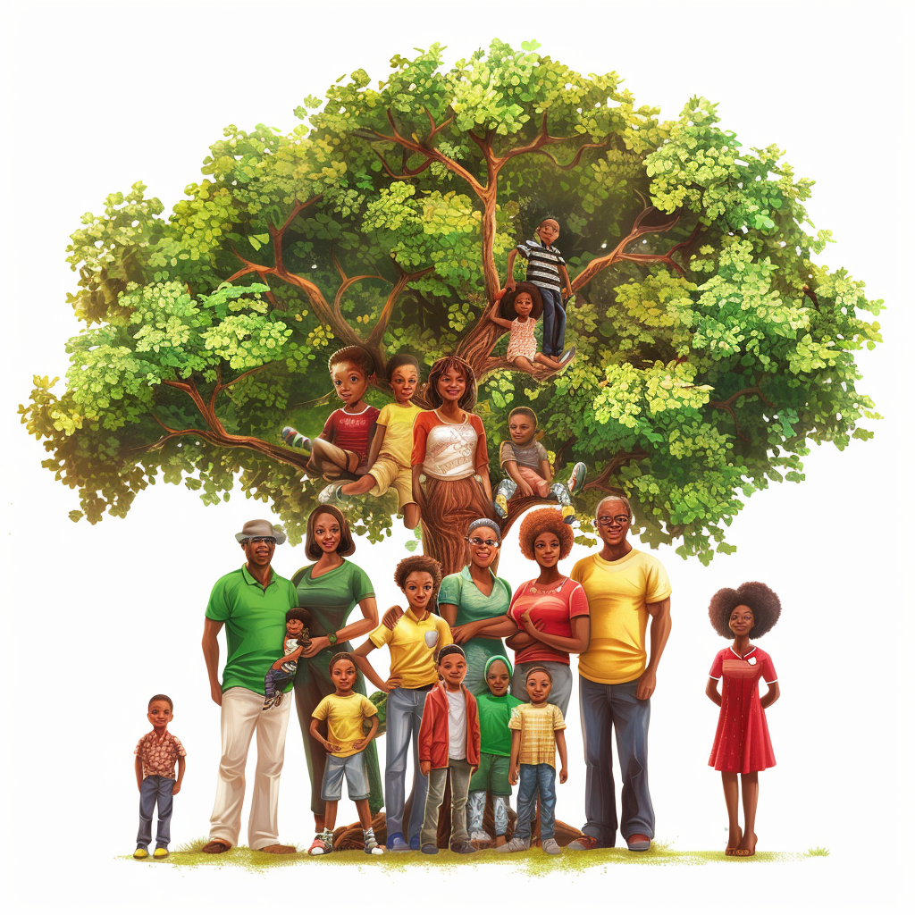 diverse African American family tree