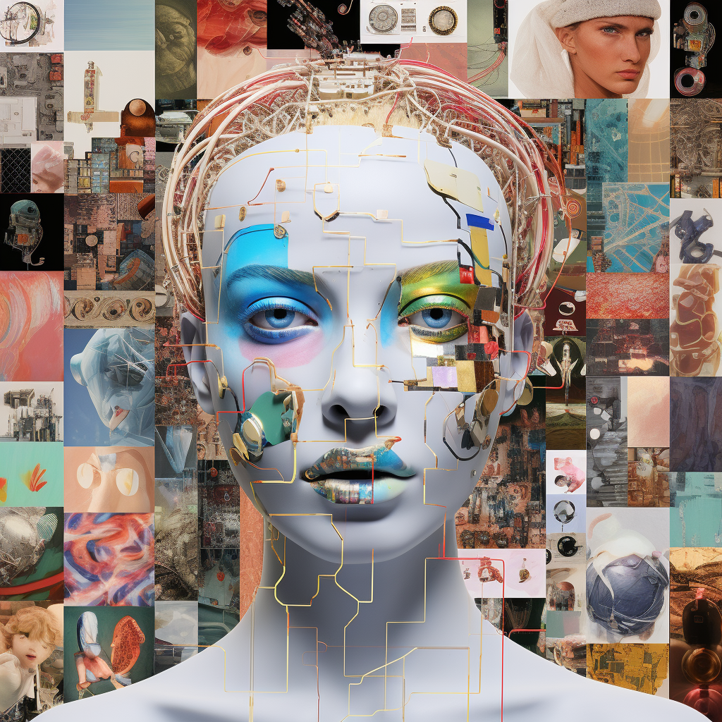 Collage showcasing diverse range of AI artworks