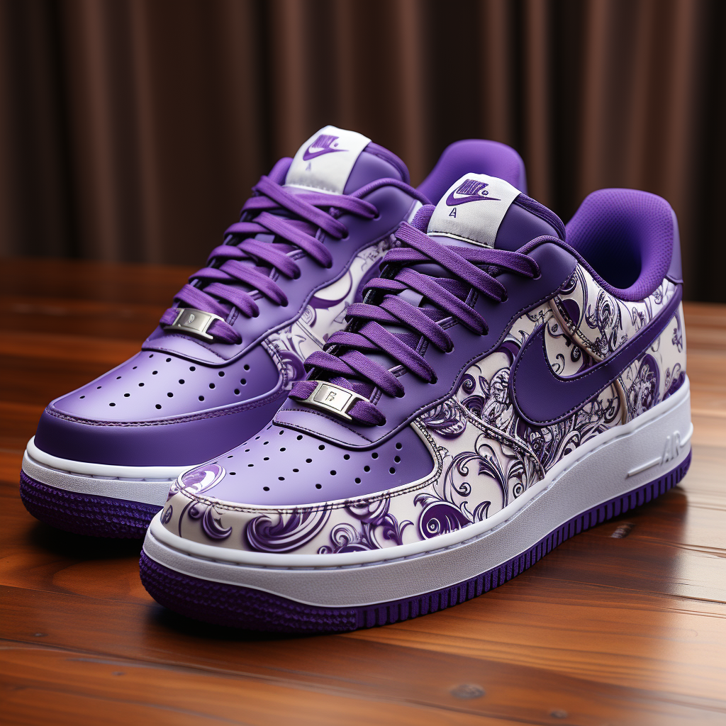 Stylish Air Force One Sneakers with Prince-inspired design