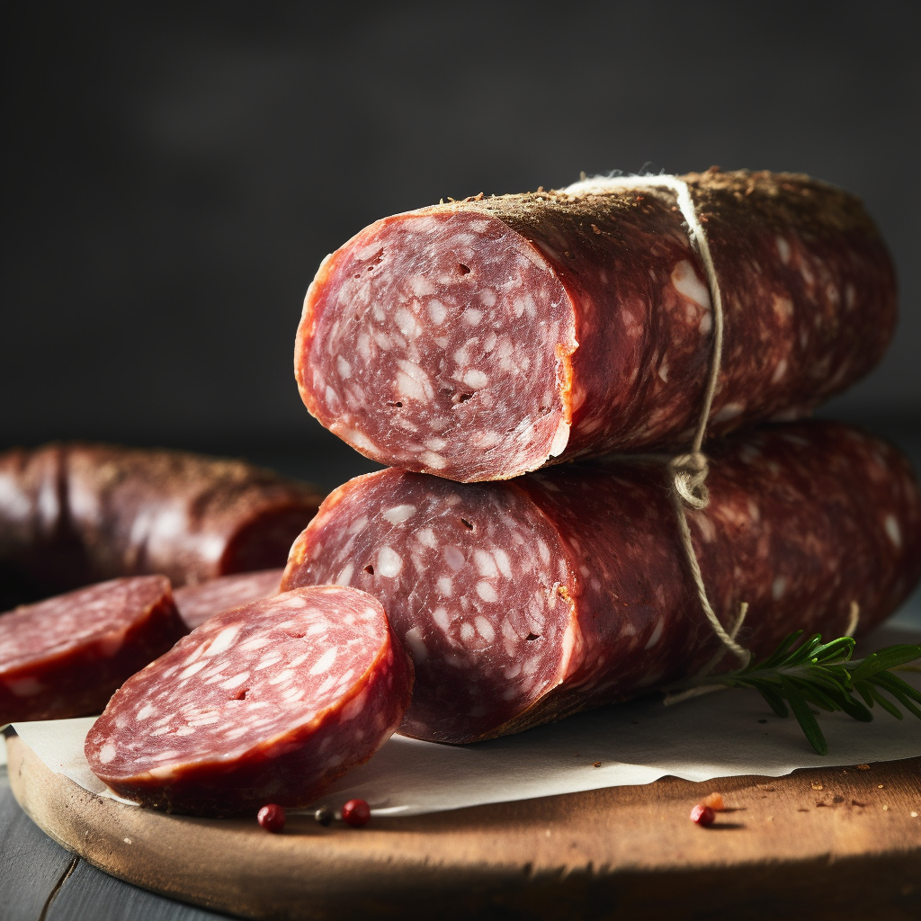 Slices of Salami Floating Through the Air