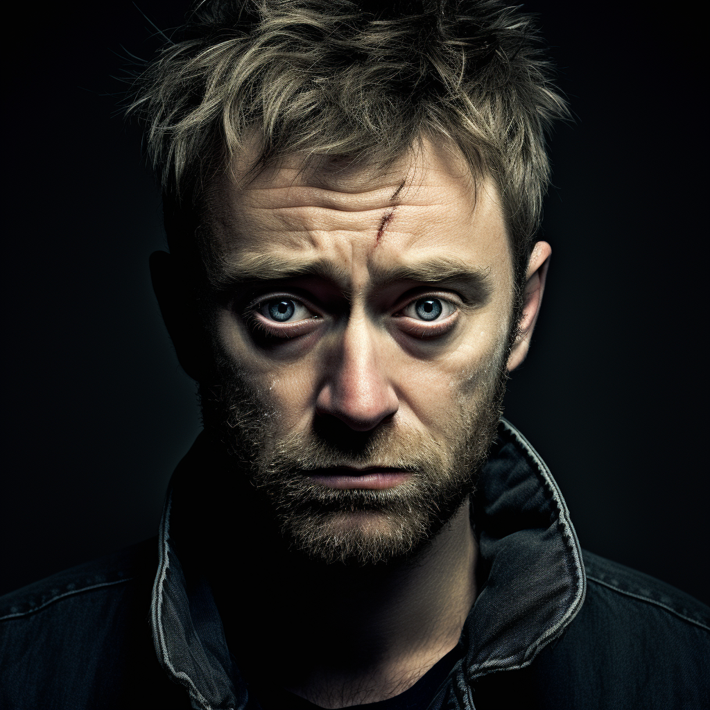 Hyperealist portrait of Damon Albarn