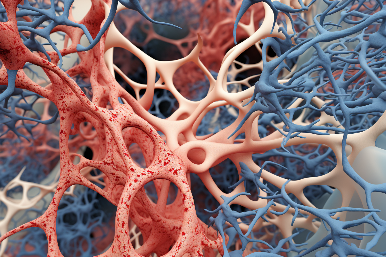 Structure of alveoli in respiratory system