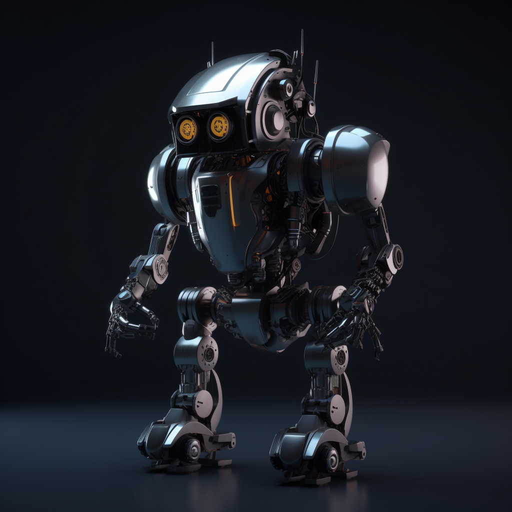 Hyperrealistic Ameca robot in 3D