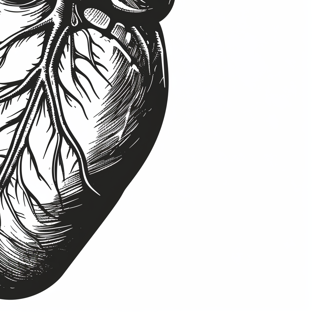 Anatomically Correct Human Heart Illustration