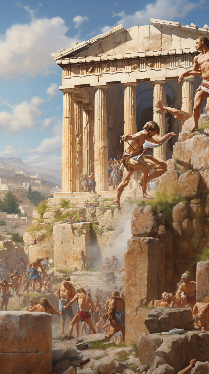 Hyper realistic image of Ancient Greece Olympic Games