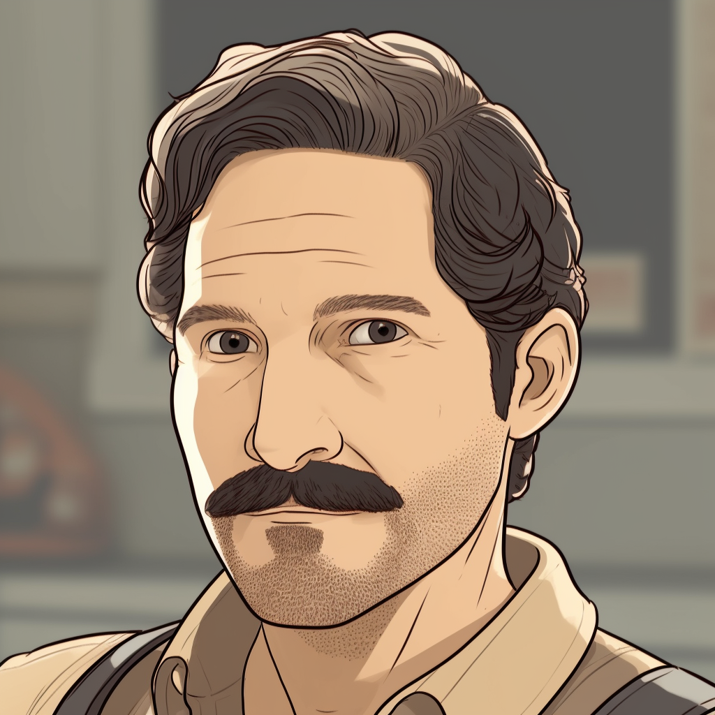 Paul Rudd with light mustache