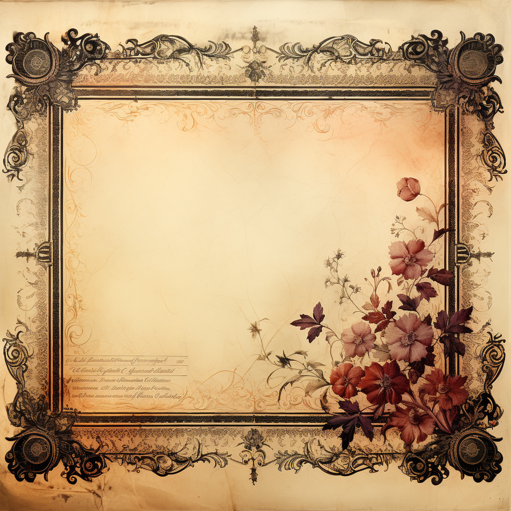 Antique certificate border design