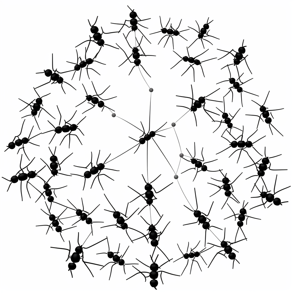 Minimalistic vector of ants as a collective search pattern