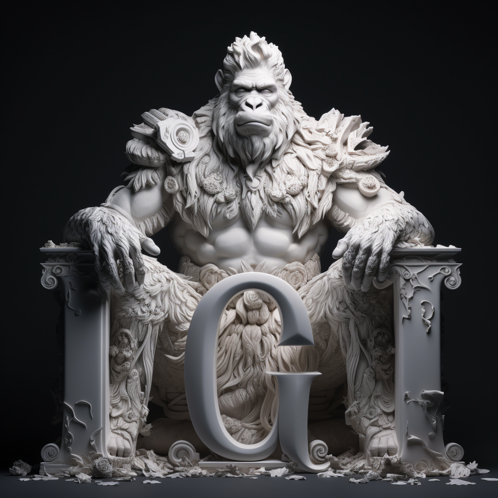 White Marble Ape King Statue