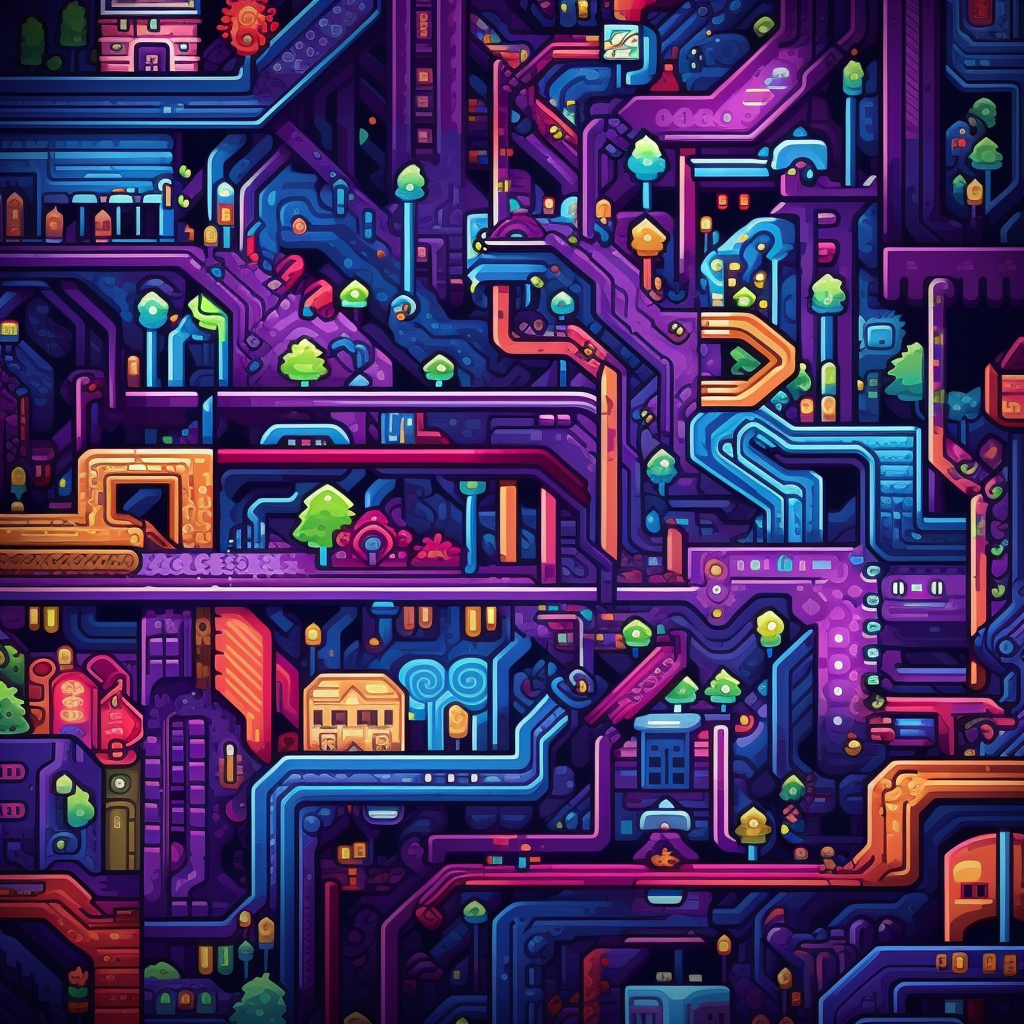 Arcade pixel art background