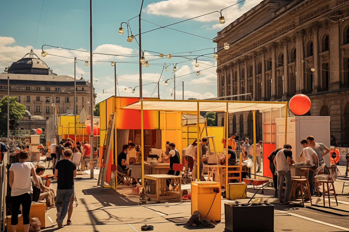 Architectural pop up festival in Stuttgart