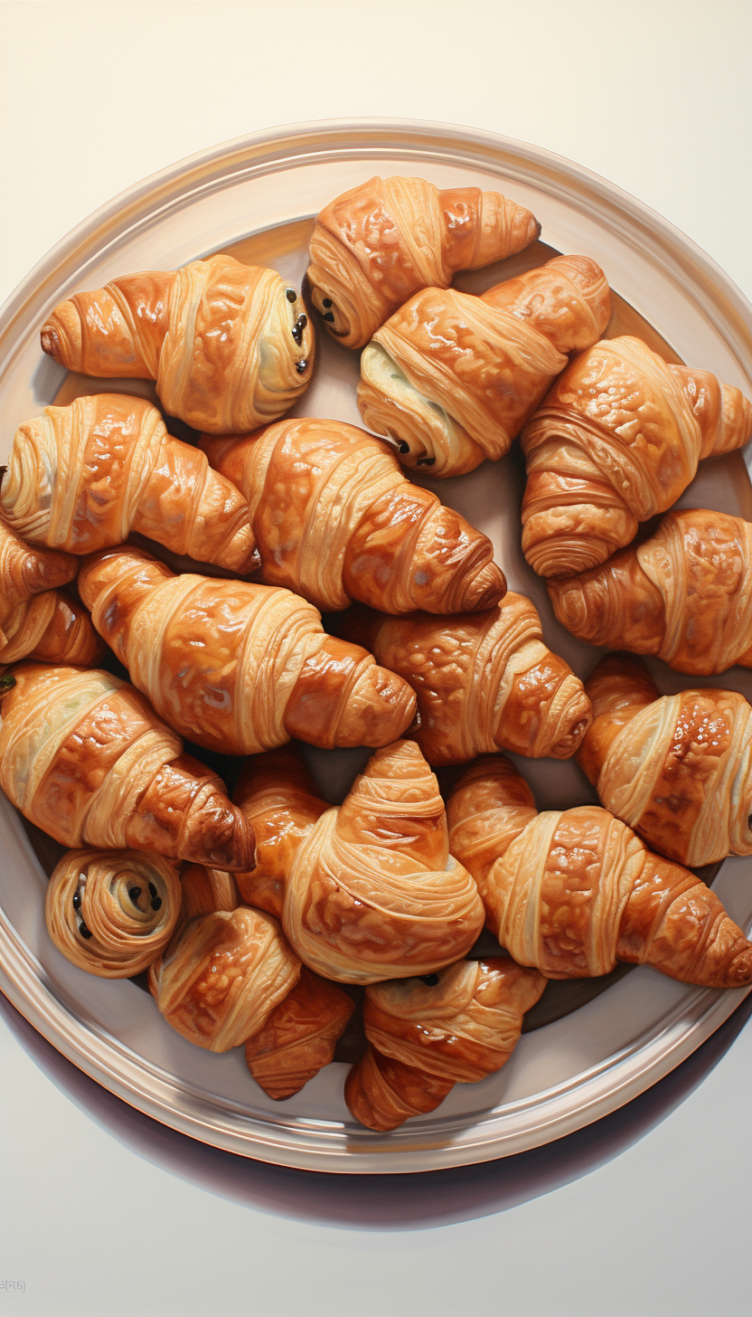 Plate of Delicious Croissants