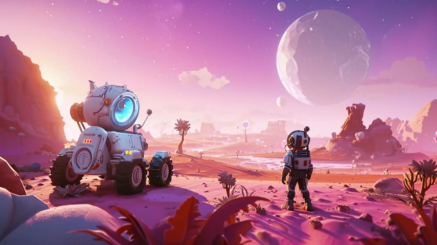 Astroneer videogame livestream thumbnail image