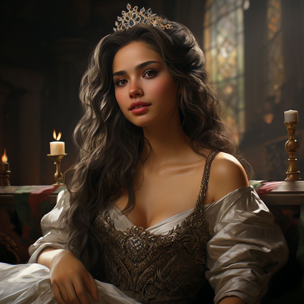 Gorgeous princess with a crown