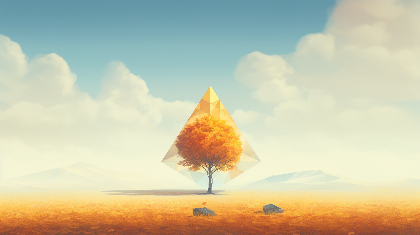 Minimal Concept Art with Autumn Vibe