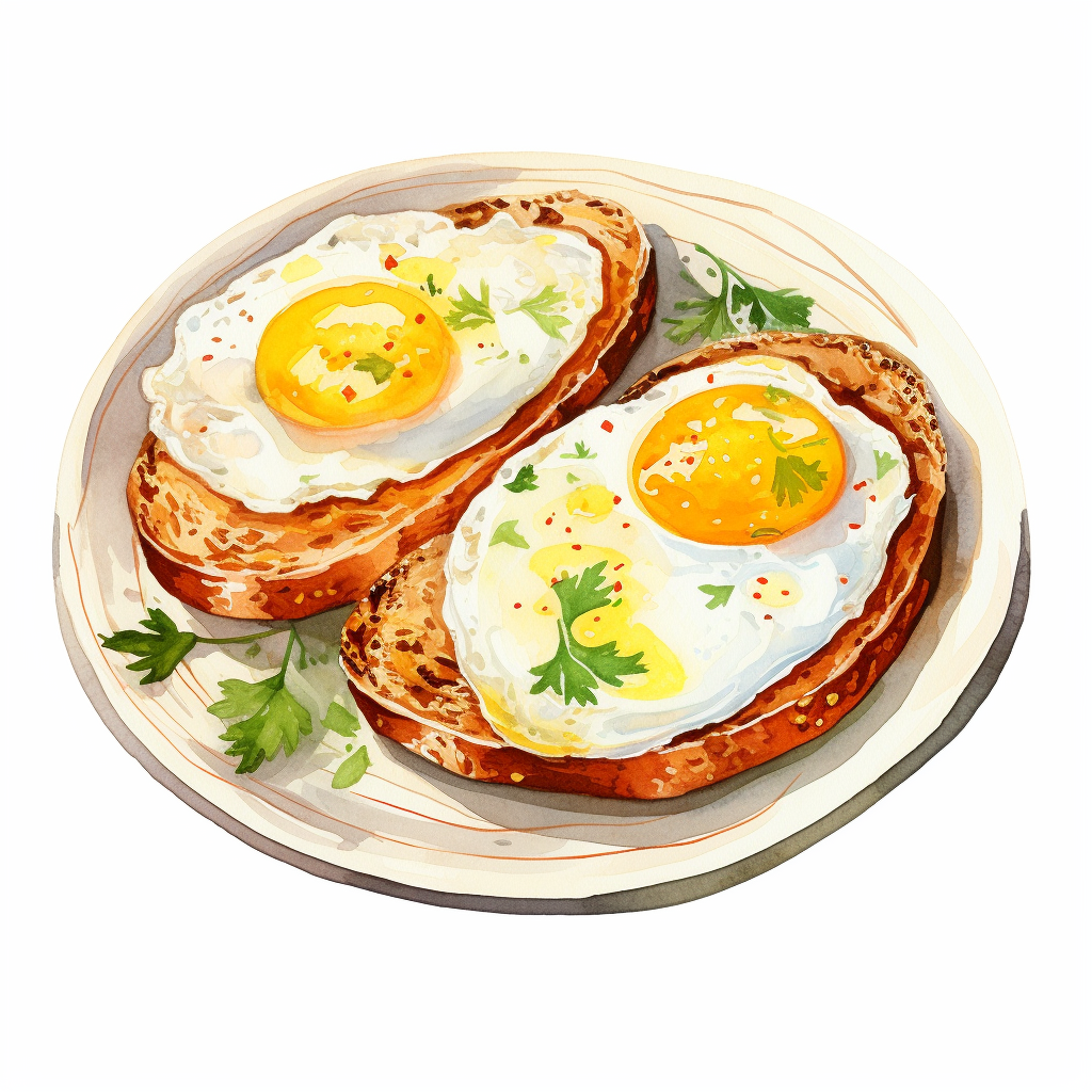 Bacon Egg Toast Dish Restaurant Menu