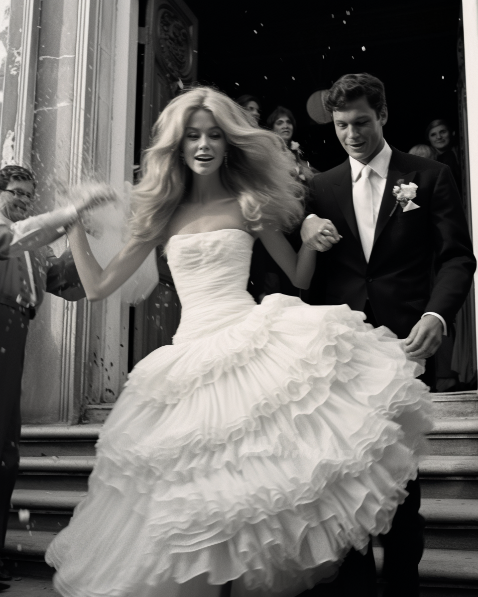 Brigitte Bardot dancing at her wedding