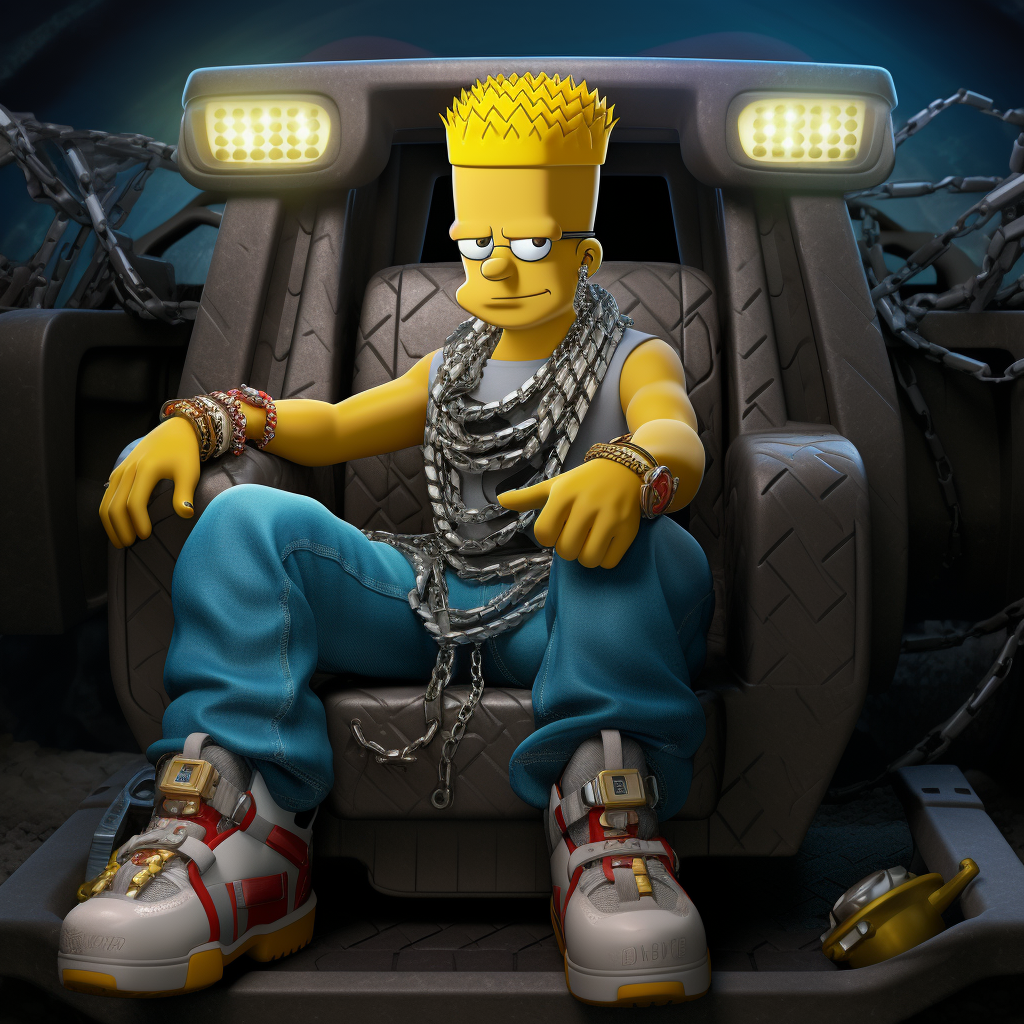 Bart Simpson Sitting Lamborghini Jordan 1s Supreme Hoodie