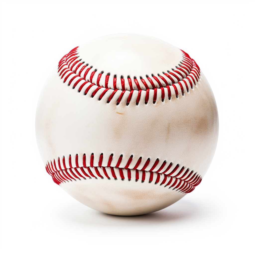 Baseball on white background