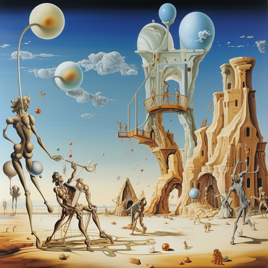 Salvatore Dali's basketball game art