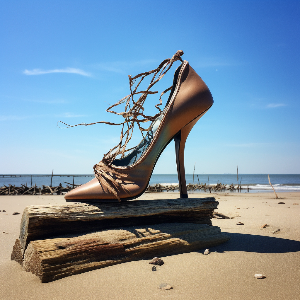 Chic shoe at the beach