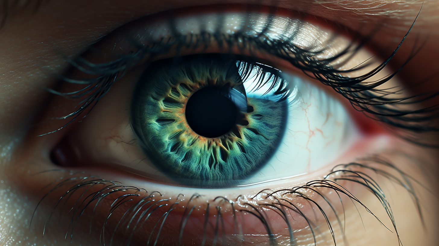 Stunning blue-green eye artwork