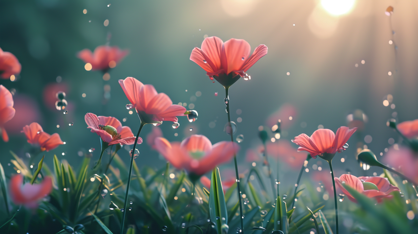 Beautiful Flowers Calm Realistic Photo