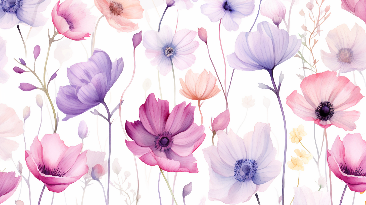 Soft Pastel Flowers Pattern