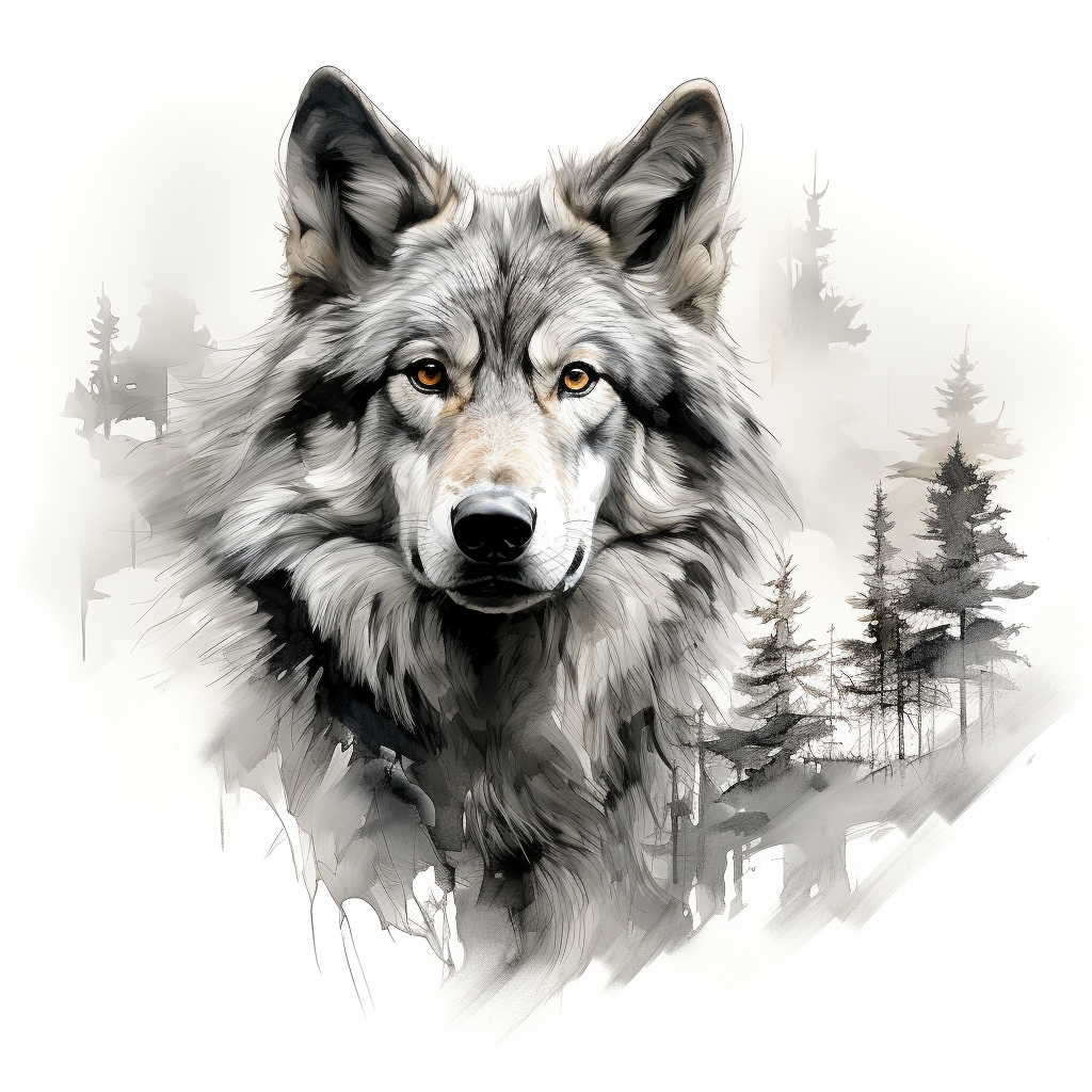 Unique and Emotional Wolf Art