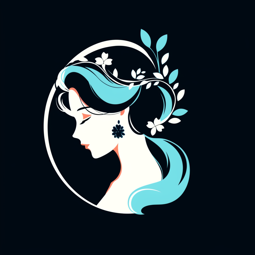 Beautiful woman logo picture