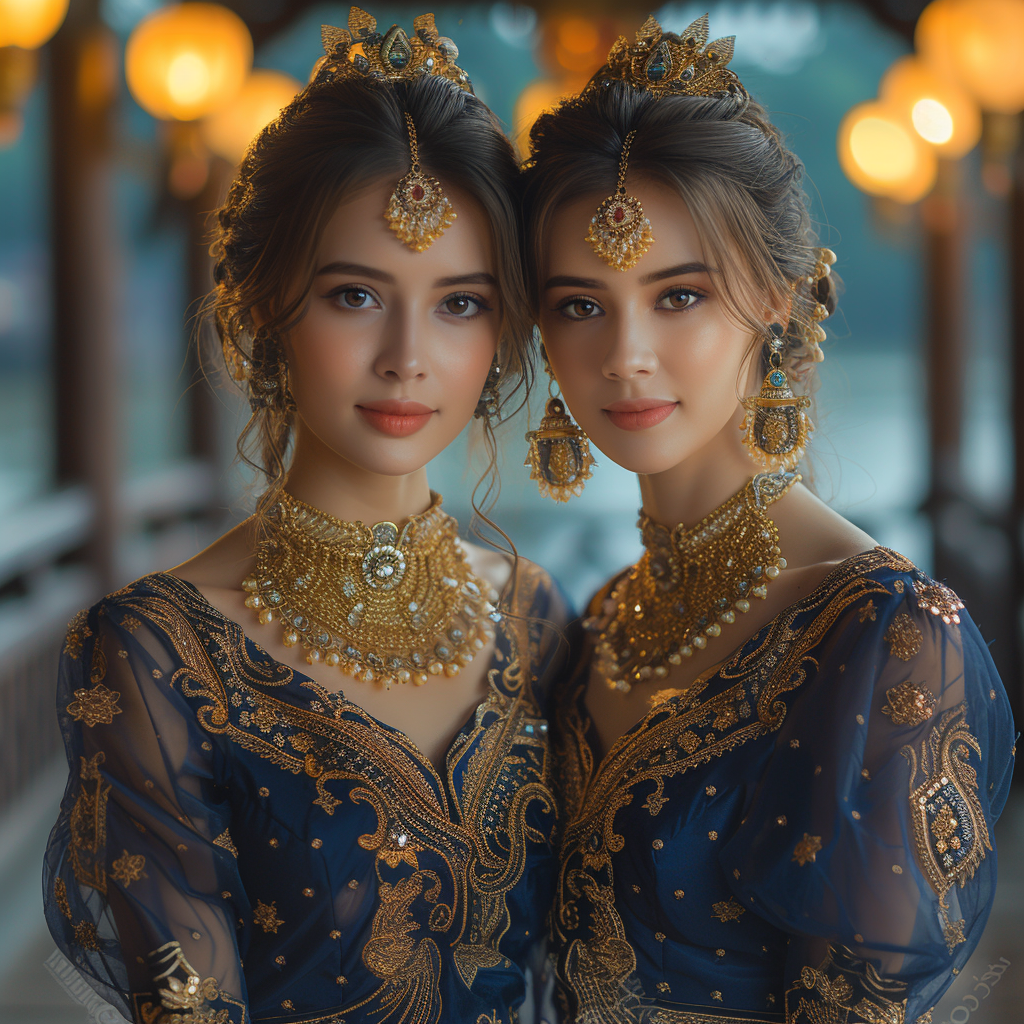 Women in Thai Traditional Clothes in Ayothaya City