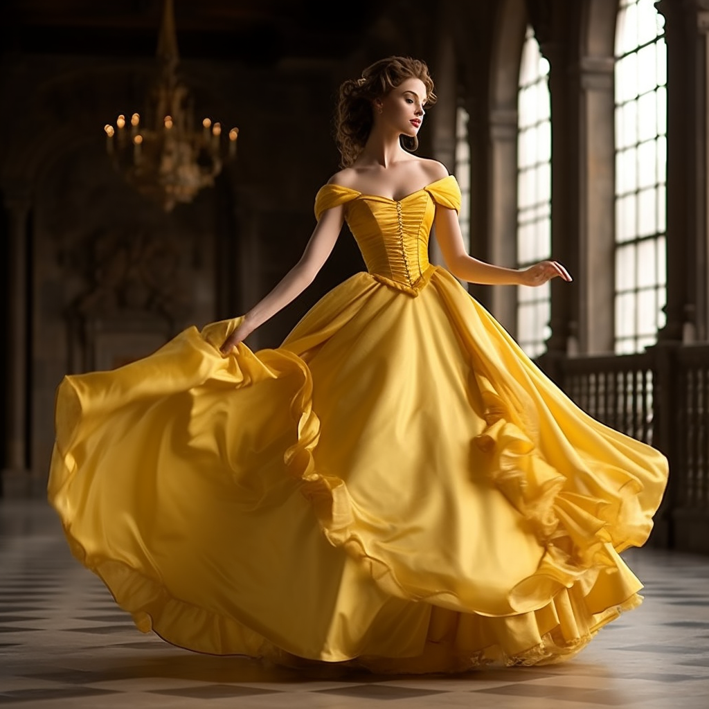 Belle Princess in Yellow Ball Gown