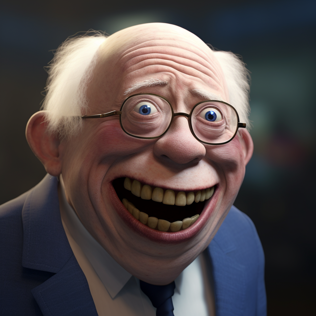 Bernie Sanders in Pixar Style