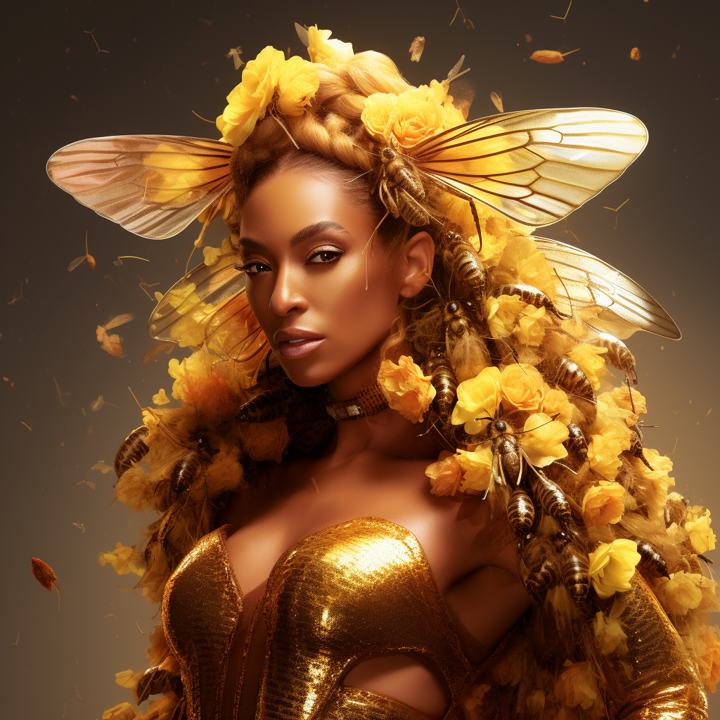 Beyoncé transformed into a giant honey bee