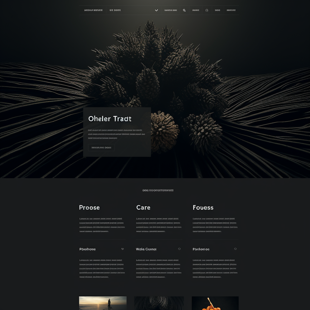 Black background with grain for landing pages