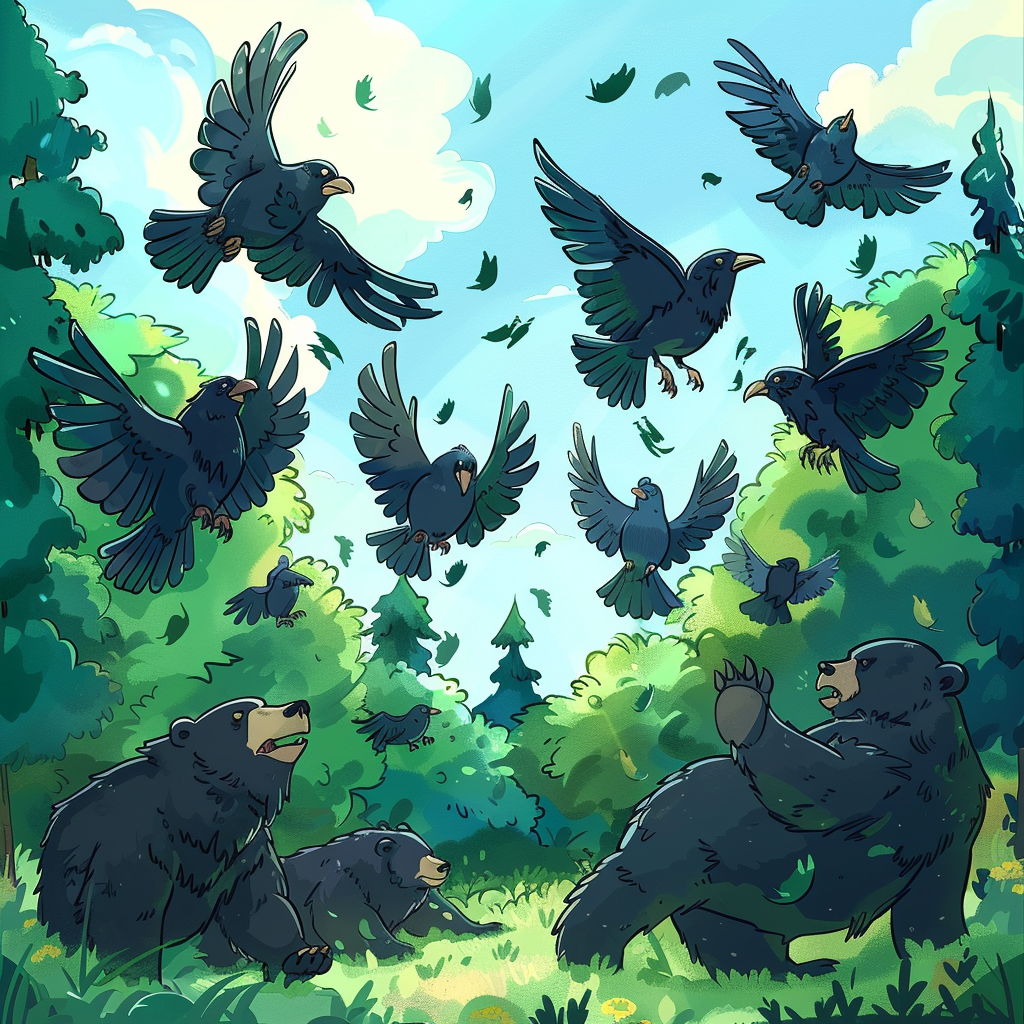 Black Crows Bears Circle Meadow