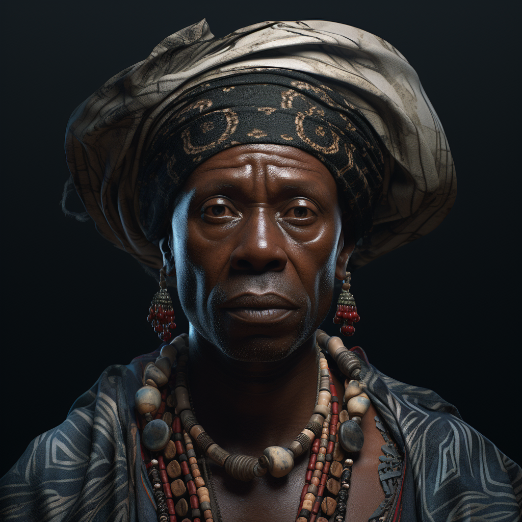 Realistic black man oracle image