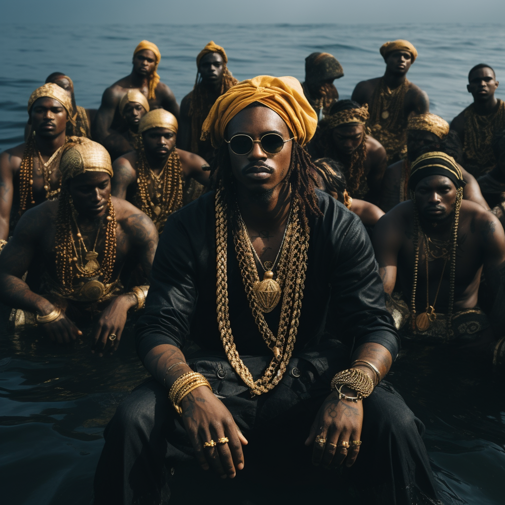 black-people-turbans-gold-ships-pacific-ocean