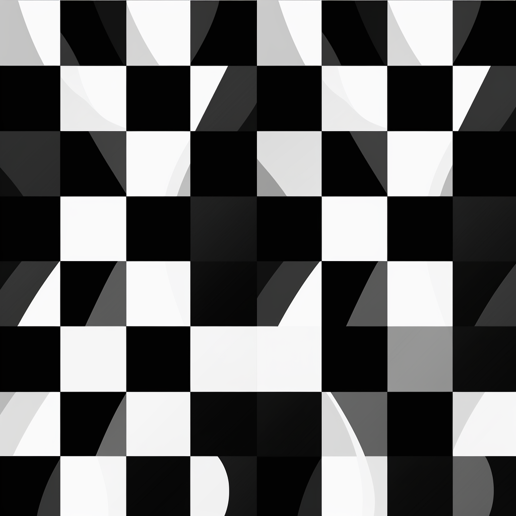 Stylish black and white checkered pattern