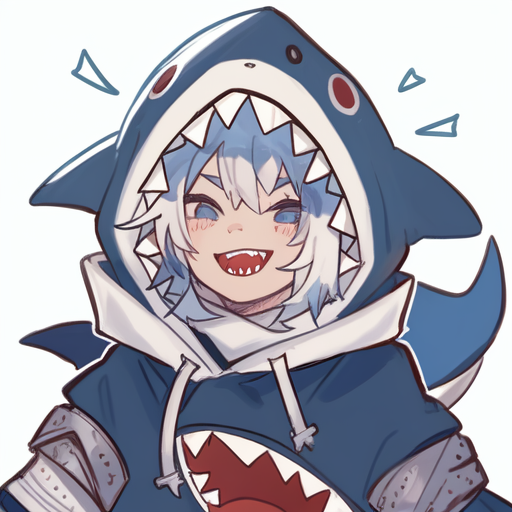 Blue-skinned man with big smile