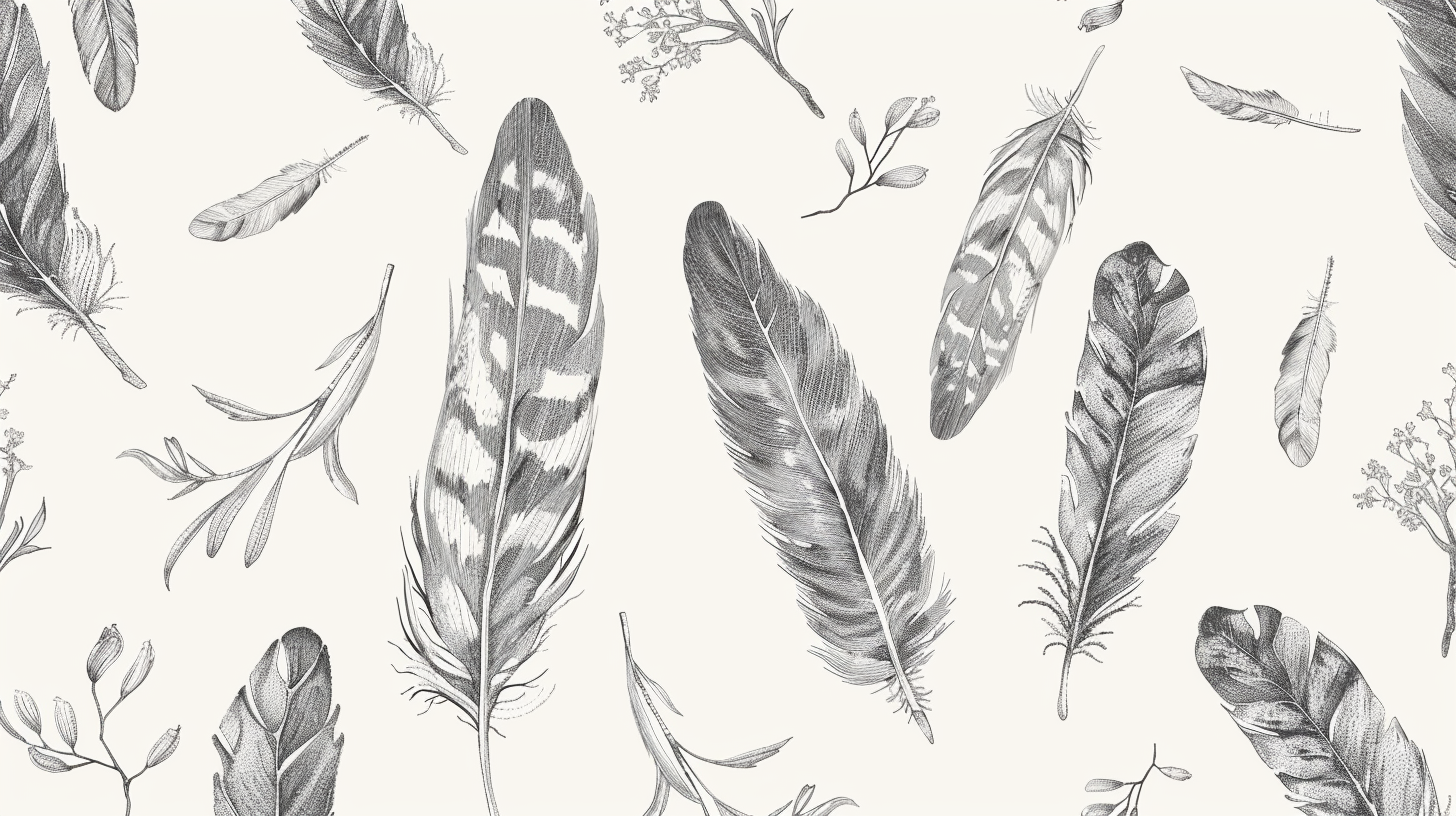 Body Care Pattern Feathers Dry Plant