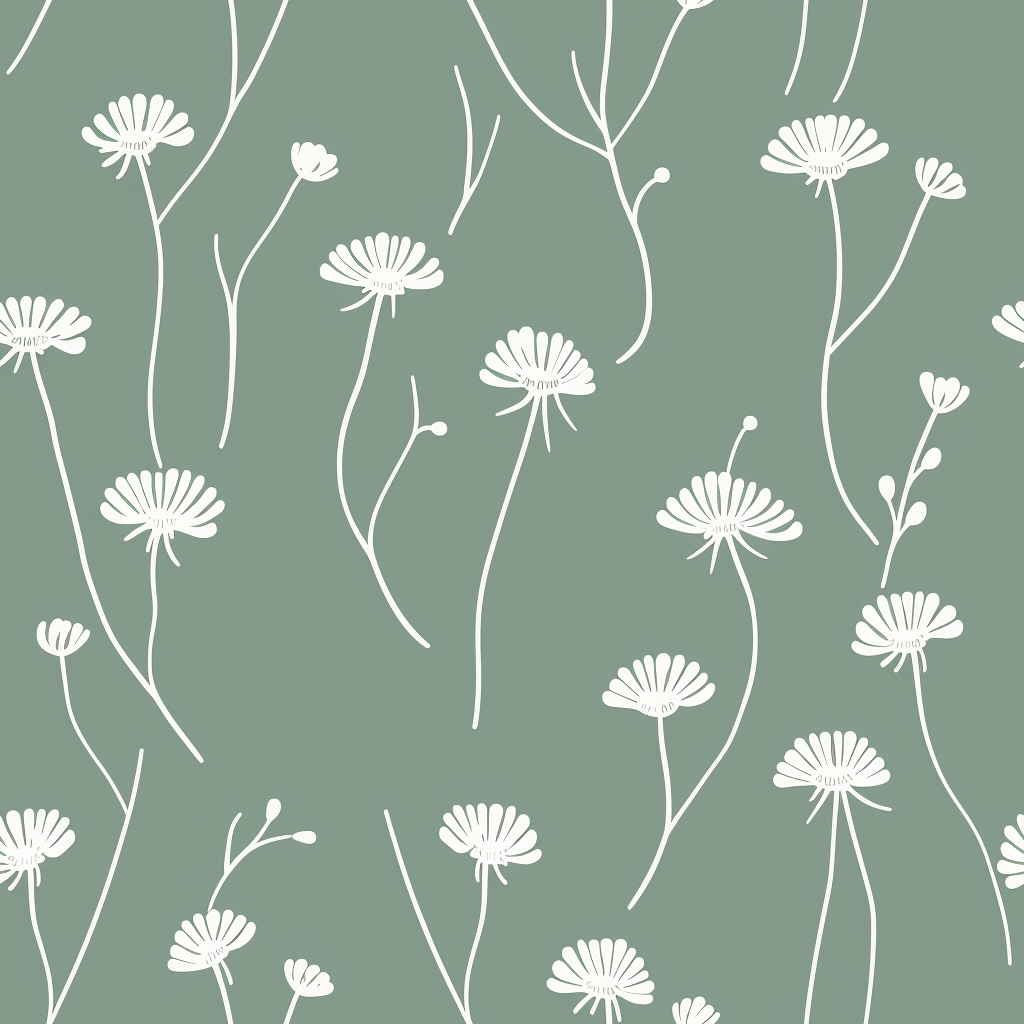 botanical pattern on pastel background